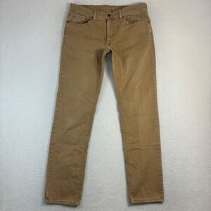 Mott Bow Slim Jeans Men 34x34 Brown Cotton Stretch Denim Pants Mercer